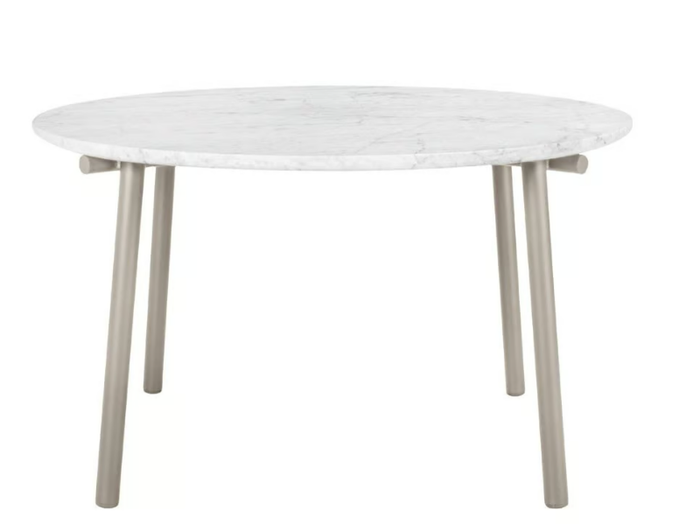 ANATRA - Round dining table with marble or ceramic top _ JANUS et Cie